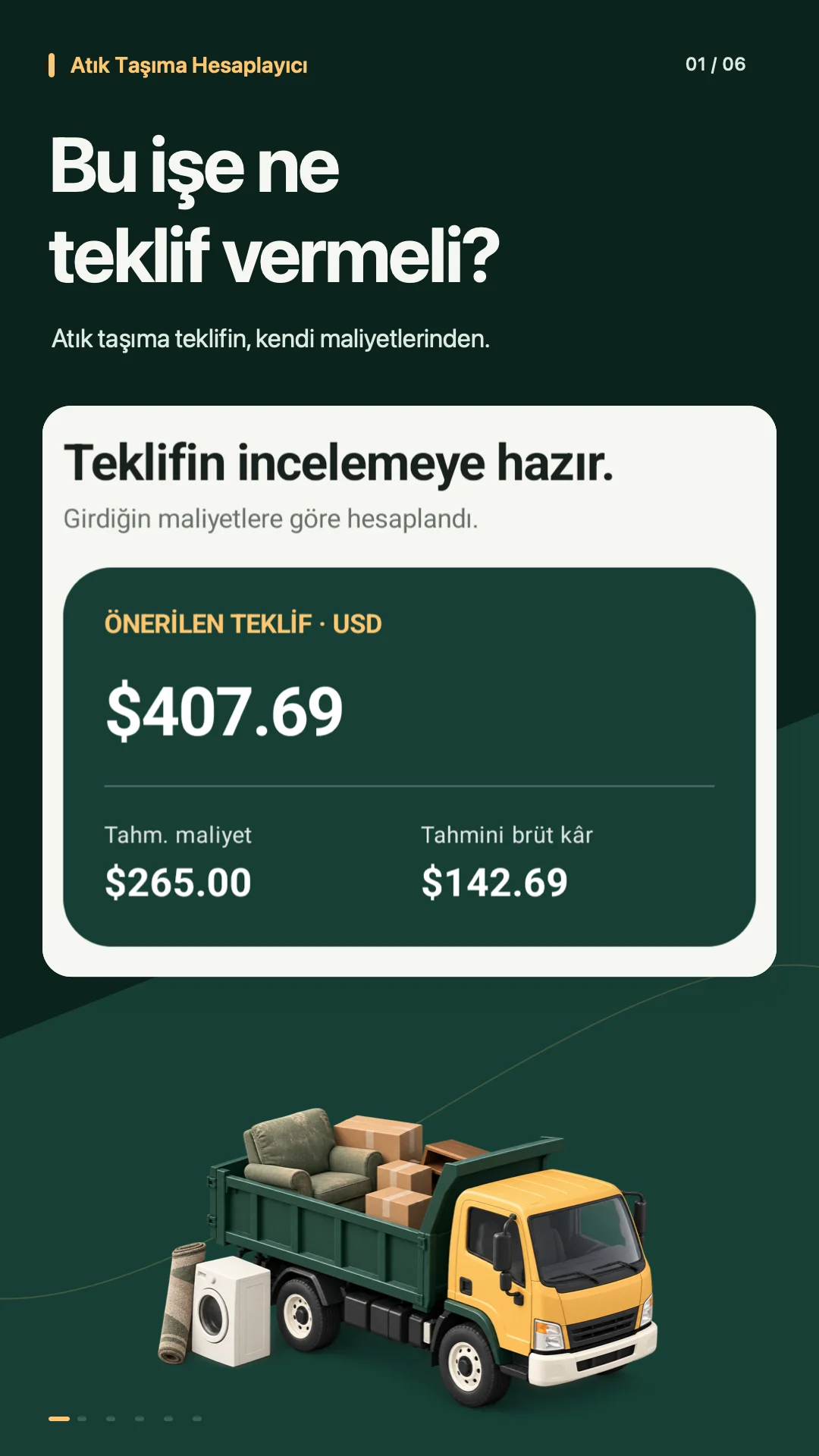 Junk Removal Calculator — Teklifini tek ekranda gör