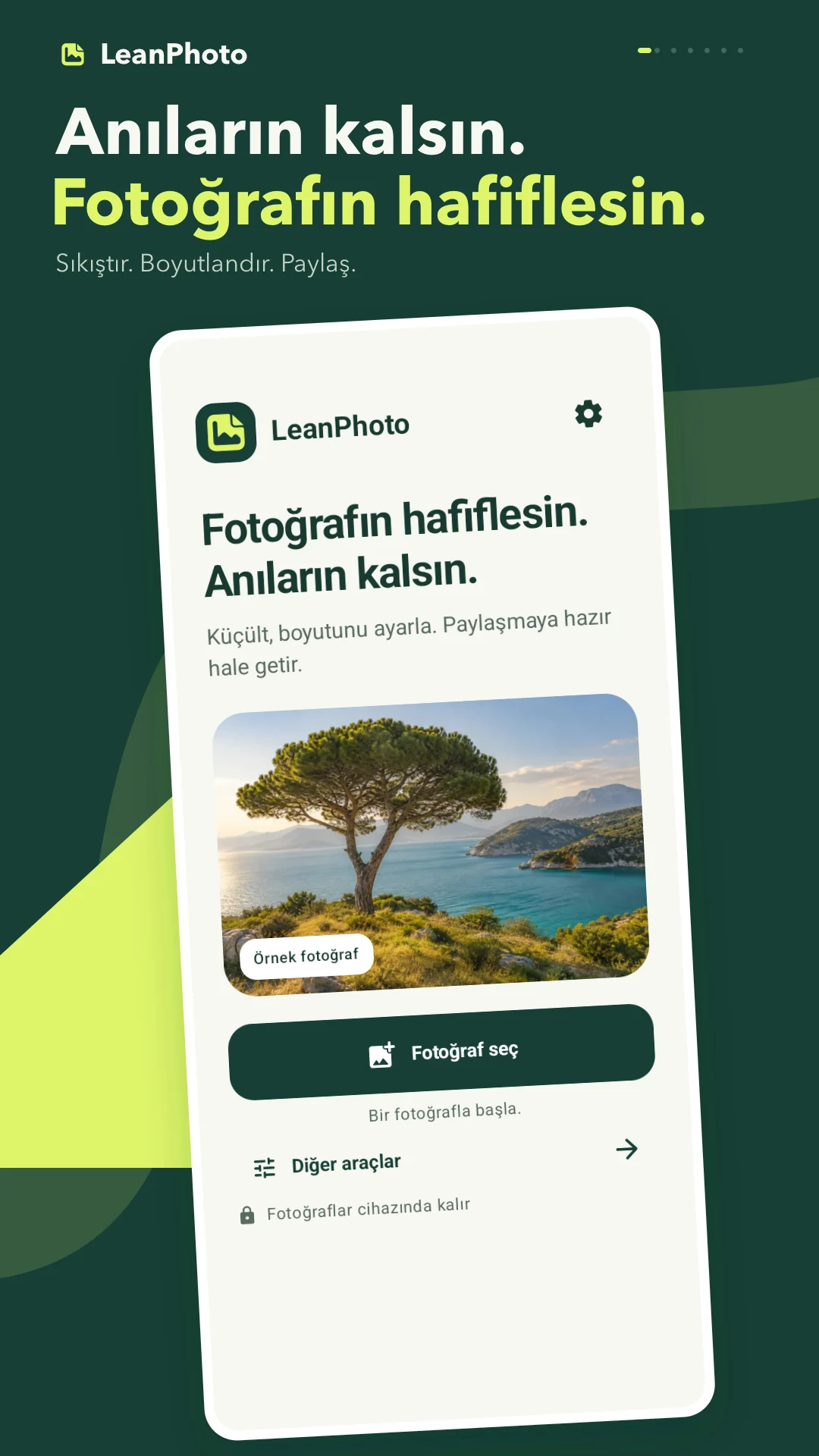 LeanPhoto — Fotoğraflarını hafiflet